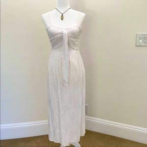 Olivaceous Best wishes  White Crinkle dress